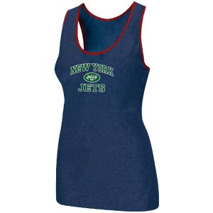 Nike New York Jets Heart & Soul Tri-Blend Racerback stretch Tank Top Blue