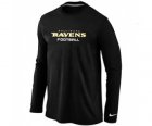 Nike Baltimore Ravens Authentic font Long Sleeve T-Shirt Black
