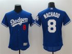 Dodgers #8 Manny Machado Royal Flexbase Jersey