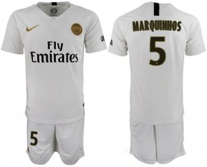 2018-19 Paris Saint-Germain 5 MARQUINHOS Away Soccer Jersey