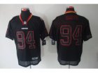 Nike NFL San Francisco 49ers #94 Justin Smith Black Jerseys[Lights Out Elite]