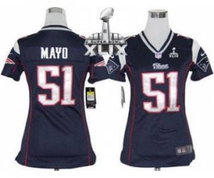 2015 Super Bowl XLIX nike women nfl jerseys new england patriots #51 jerod mayo blue