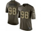 Mens Nike New Orleans Saints #98 Sheldon Rankins Limited Green Salute to Service NFL Jersey