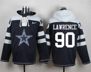 Nike Dallas Cowboys #90 Demarcus Lawrence Navy Blue Player Pullover Hoodie