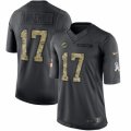 Mens Nike Miami Dolphins #17 Ryan Tannehill Limited Black 2016 Salute to Service NFL Jersey