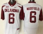 NCAA Oklahoma Sooners #6 Baker Mayfield white New XII Stitched Jersey