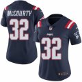 Women's Nike New England Patriots #32 Devin McCourty Limited Navy Blue Rush NFL Jersey