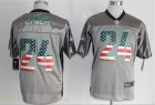 Nike Seattle Seahawks #24 Lynch Grey Jerseys(USA Flag Fashion Shadow Elite)