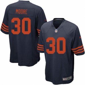 Men\'s Nike Chicago Bears #30 D.J. Moore Game Navy Blue 1940s Throwback Alternate NFL Jersey