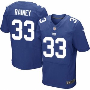 Men\'s Nike New York Giants #33 Bobby Rainey Elite Royal Blue Team Color NFL Jersey