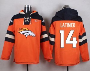 Nike Denver Broncos #14 Cody Latimer Orange Player Pullover Hoodie