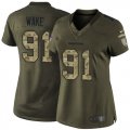 Women Nike Miami Dolphins #91 Cameron Wake Green Salute to Service Jerseys