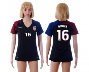 Womens USA #16 Nguyen Away Soccer Country Jersey