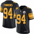 Men Nike Pittsburgh Steelers #94 Lawrence Timmons Black Color Rush Limited Jersey