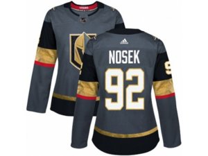 Women Adidas Vegas Golden Knights #92 Tomas Nosek Authentic Gray Home NHL Jersey