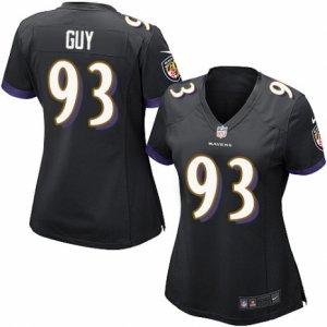 Women\'s Nike Baltimore Ravens #93 Lawrence Guy Limited Black Alternate NFL Jersey