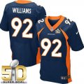 Nike Denver Broncos #92 Sylvester Williams Navy Blue Alternate Super Bowl 50 Men Stitched NFL New Elite Jersey