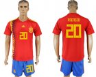 Spain 20 ASENSIO Home 2018 FIFA World Cup Soccer Jersey