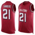 Nike Atlanta Falcons #21 Deion Sanders Red Team Color Men Stitched NFL Limited Tank Top Jersey