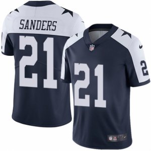 Mens Nike Dallas Cowboys #21 Deion Sanders Vapor Untouchable Limited Navy Blue Throwback Alternate NFL Jersey