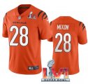 Nike Bengals #28 Joe Mixon Orange 2022 Super Bowl LVI Vapor Limited Jersey