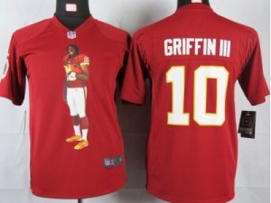 Nike youth Washington Red Skins #10 Griffin III Red Portrait Fashion Game Jersey