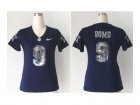 Nike women dallas cowboys #9 tony romo blue [Handwork Sequin lettering Fashion]