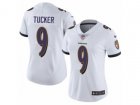 Women Nike Baltimore Ravens #9 Justin Tucker Vapor Untouchable Limited White NFL Jersey