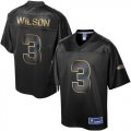 Nike Seattle Seahawks #3 Russell Wilson Pro Line Black Gold Collection Jersey(Game)