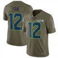 Nike Seahawks #12 Fan Youth Olive Salute To Service Limited Jersey