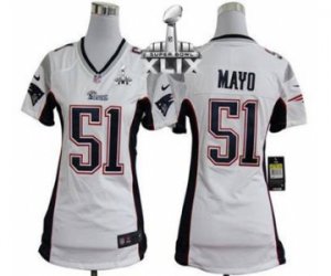 2015 Super Bowl XLIX nike women nfl jerseys new england patriots #51 jerod mayo white