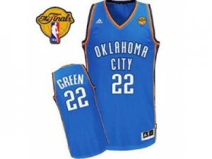 nba Oklahoma City Thunder #22 Jeff Green Blue[2012 Fianls Revolution 30 Swingman]