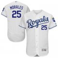 Kansas City Royals #25 Kendrys Morales White Flexbase Authentic Collection Stitched Baseball Jersey