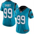 Womens Nike Carolina Panthers #99 Kawann Short Blue Stitched NFL Limited Rush Jersey