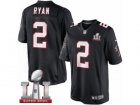 Youth Nike Atlanta Falcons #2 Matt Ryan Limited Black Alternate Super Bowl LI 51 NFL Jersey