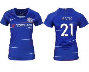 2018-19 Chelsea 21 MATIC Home Women Soccer Jersey