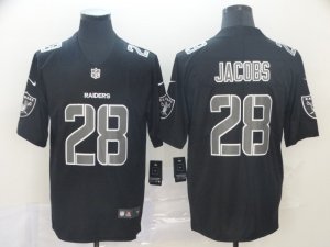 Nike Raiders #28 Josh Jacobs Black Impact Rush Limited Jersey