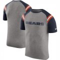 Chicago Bears Enzyme Shoulder Stripe Raglan T-Shirt Heathered Gray