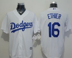 Los Angeles Dodgers #16 Andre Ethier White New Cool Base Stitched Baseball Jersey