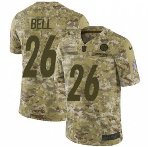 Mens Nike Pittsburgh Steelers #26 LeVeon Bell Limited Camo 2018 Salute to Service NFL Jersey