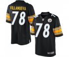 Youth Nike Pittsburgh Steelers #78 Alejandro Villanueva Limited Black Team Color NFL Jersey