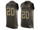 Mens Nike Oakland Raiders #20 Obi Melifonwu Limited Green Salute to Service Tank Top NFL Jersey