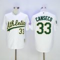 Mitchell And Ness Oakland Athletics #33 Jose Canseco White Throwback Stitched MLB Jersey