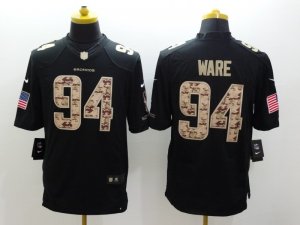 Nike Denver Broncos #94 Ware black Salute to Service Jerseys(Limited)