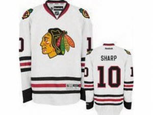 Youth Chicago Blackhawks #10 Patrick Sharp White Hockey Jerseys