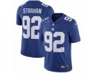 Mens Nike New York Giants #92 Michael Strahan Vapor Untouchable Limited Royal Blue Team Color NFL Jersey