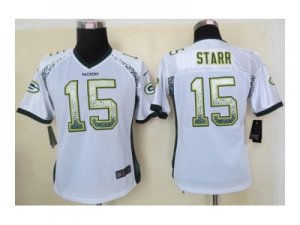 nike women nfl jerseys green bay packers #15 starr white[Elite drift fashion]