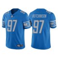 Nike Lions #97 Aidan Hutchinson Blue 2022 NFL Draft Vapor Untouchable Limited