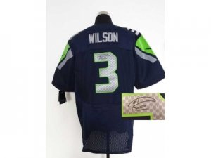 Nike jerseys seattle seahawks #3 wilson blue[Elite signature]