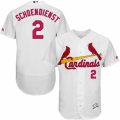 Mens Majestic St. Louis Cardinals #2 Red Schoendienst White Flexbase Authentic Collection MLB Jersey